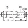 Schraubhülse für Hochdruckschläuche Zink-Nickel, Cr-6-frei für Ø10mm Rohr
